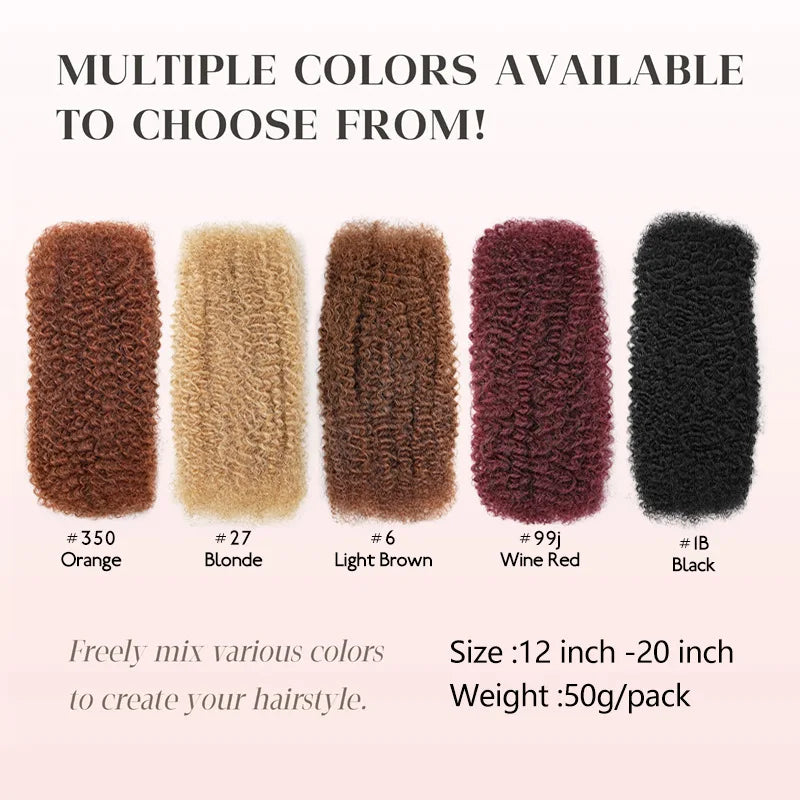 Wholesale Afro Kinky Human Hair Bulk for Braiding | 100% Human Hair | Double Drawn Luxury Remy