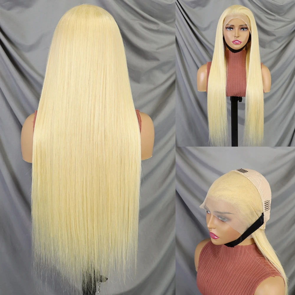 22 Inch 1BT30 Bone Straight Human Hair Wig 13x4 Transparent Lace 200% Density | Pre-plucked Hairline