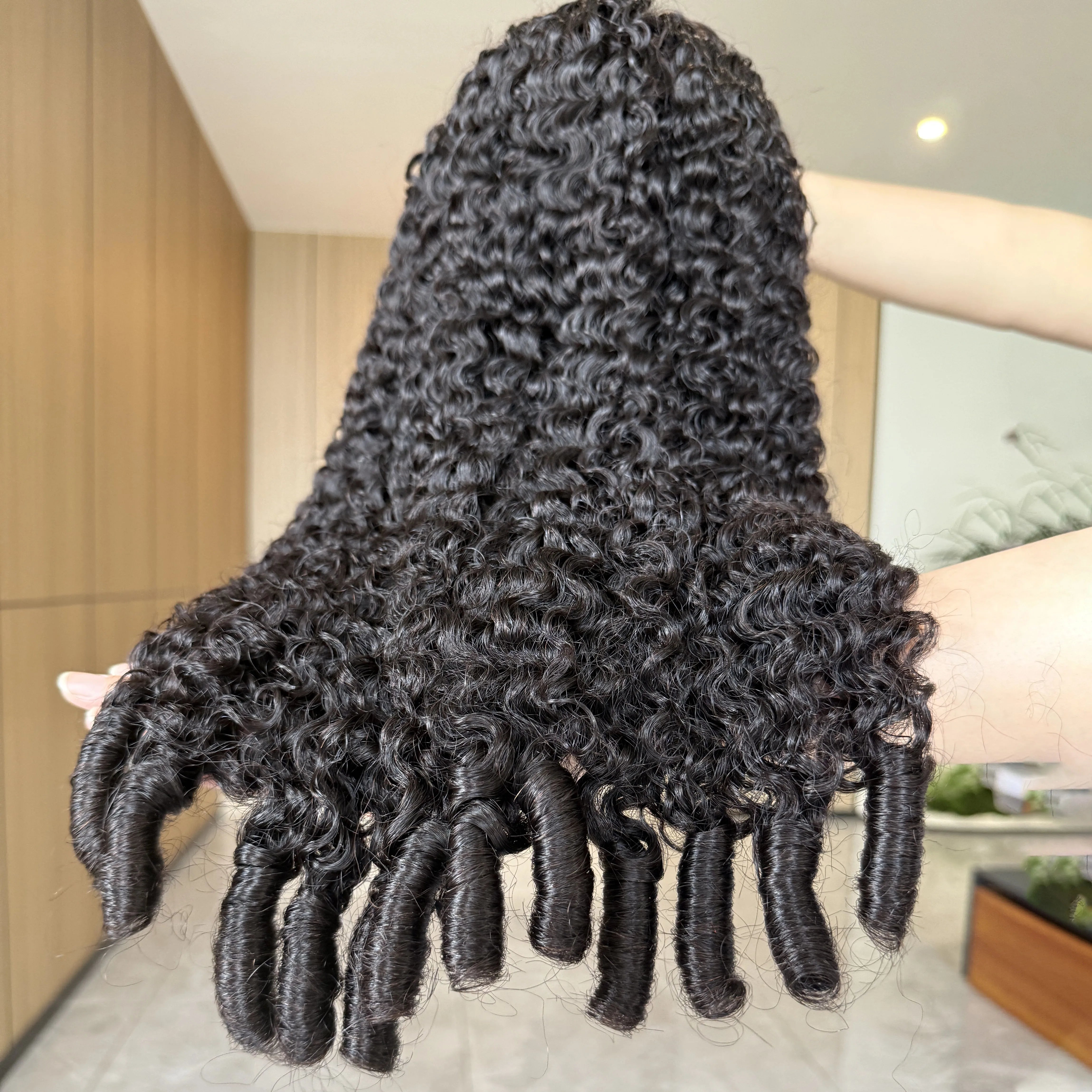 Wholesale Burmese Curly 13x4 Lace Frontal Wig | 250% Heavy Density | Raw Virgin Human Hair Factory Direct