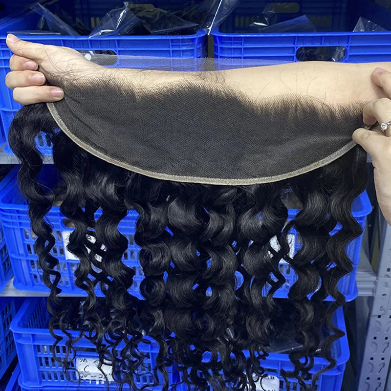 Wholesale 13x4 Italian Curly HD Lace Frontal | Undetectable Invisible Lace | 100% Virgin Brazilian Human Hair