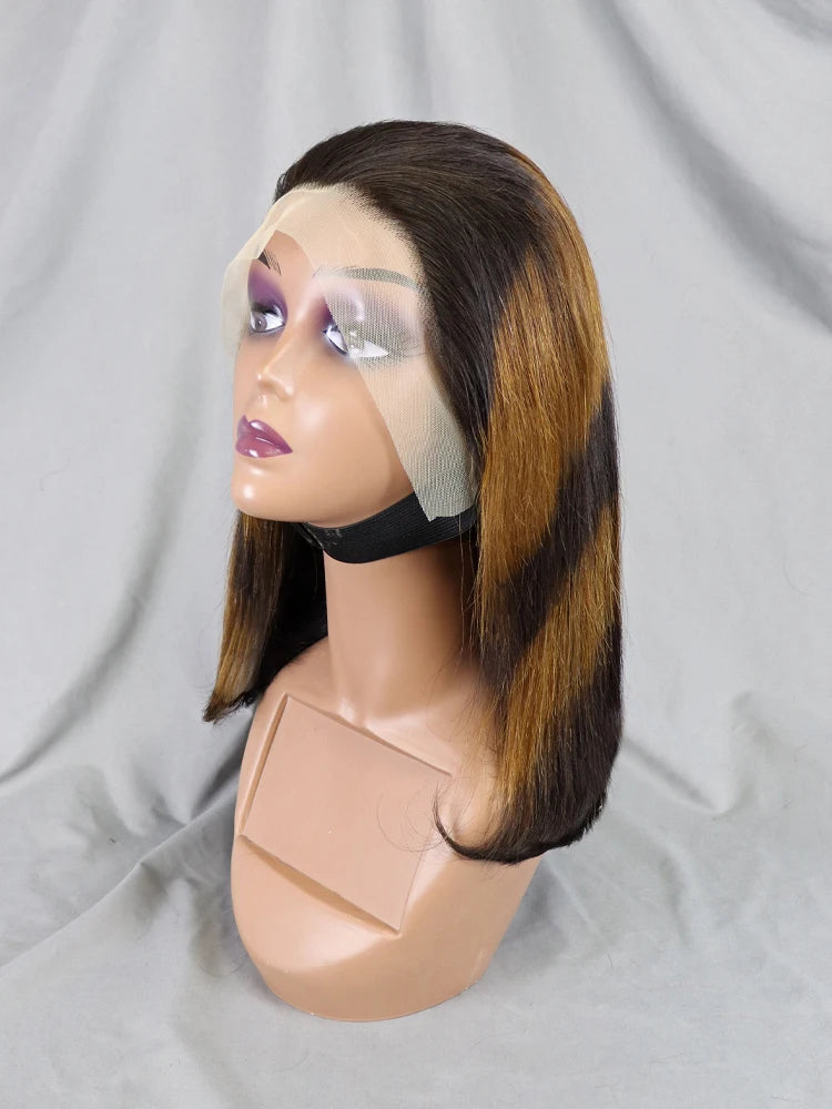 Wholesale Cheap Natural Brazilian Human Hair Frontal Wigs for Black Women Pixie Cut Human Hair Virgin Remy Hair Bob Straight Wig