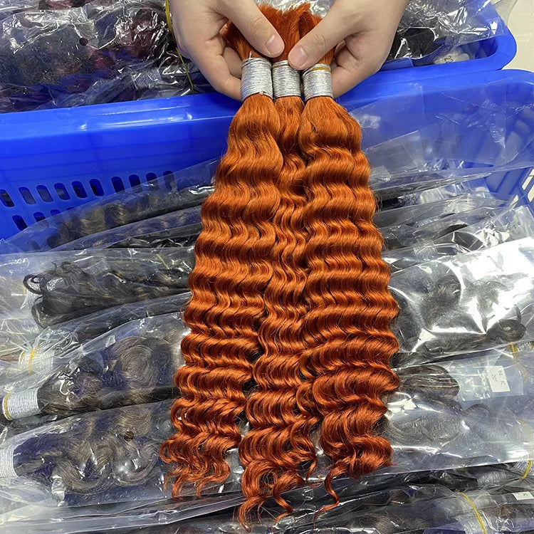 IYRS Hair | Luxury Deep Wave Bulk Hair - 100% Remy Human Hair for Braiding - Factory Direct Ready Stock