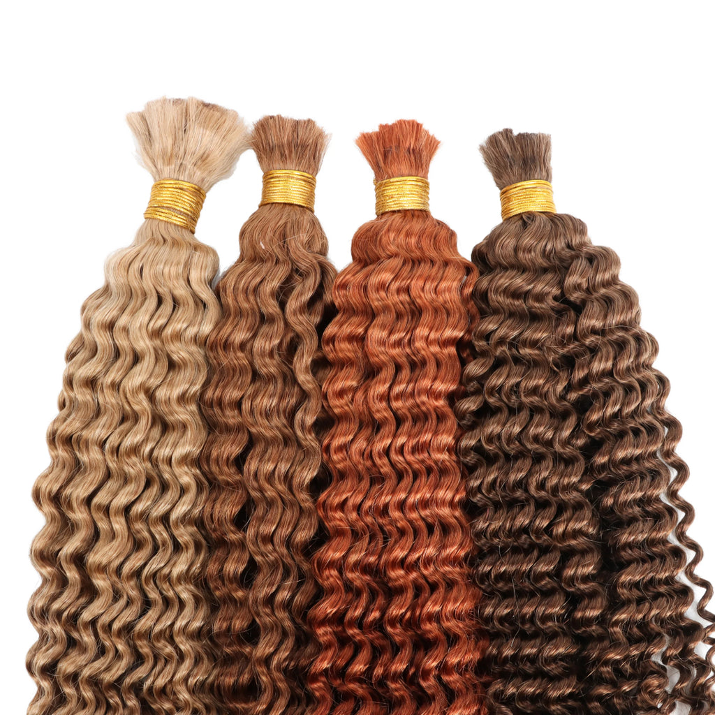 IYRS Hair | Luxury Deep Wave Bulk Hair - 100% Remy Human Hair for Braiding - Factory Direct Ready Stock