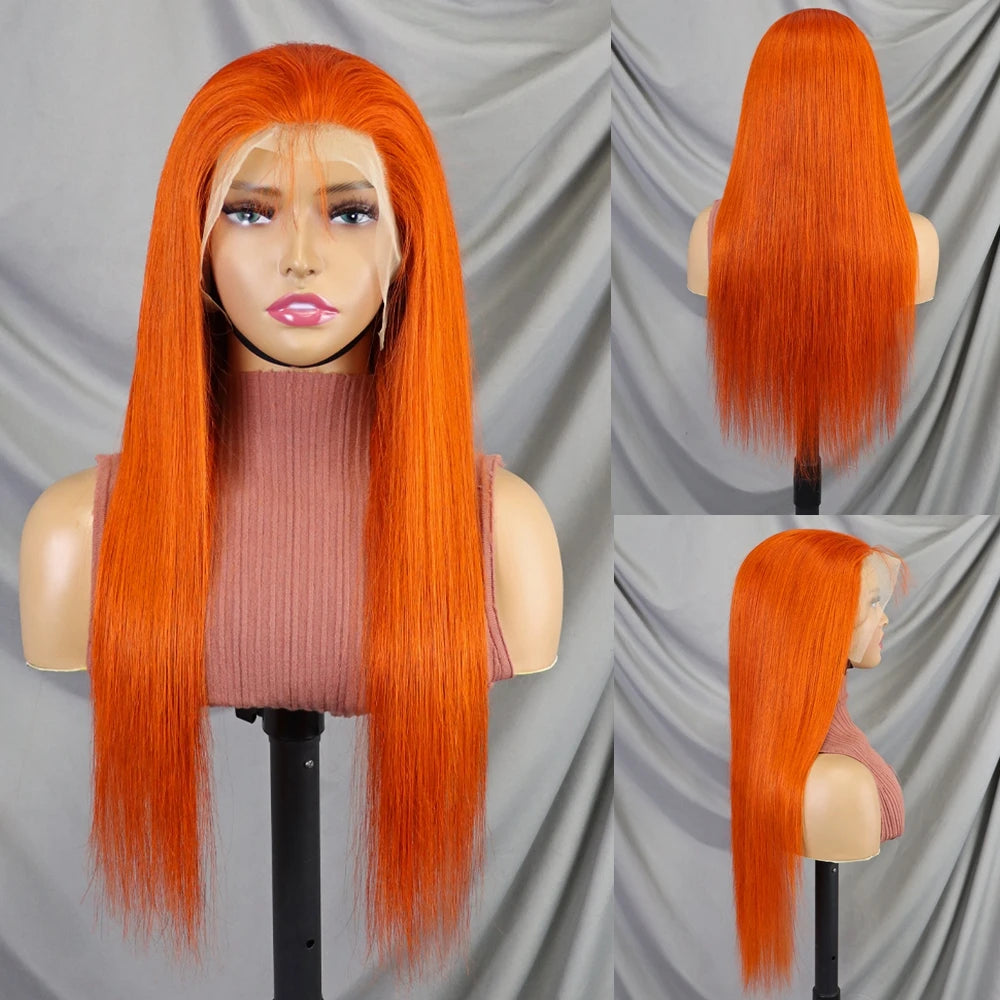 100% Raw Natural Black Brazilian Human Hair Wig 13x4 Clear Lace Frontal Straight Hair 20 22 24 26 28 30 Inches Long Length Wigs