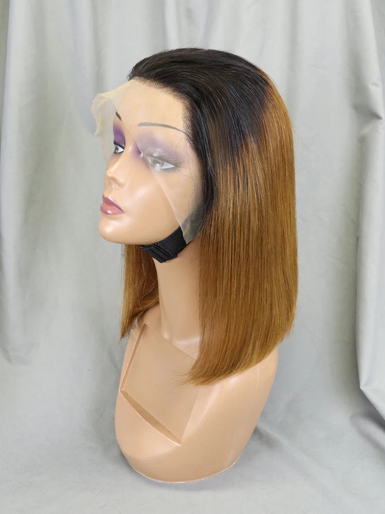 Wholesale Cheap Natural Brazilian Human Hair Frontal Wigs for Black Women Pixie Cut Human Hair Virgin Remy Hair Bob Straight Wig