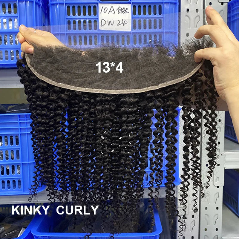 Wholesale 13x4 Italian Curly HD Lace Frontal | Undetectable Invisible Lace | 100% Virgin Brazilian Human Hair