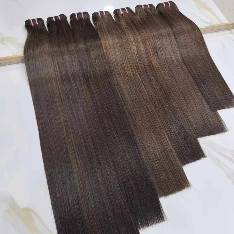 Wholesale SDD Bone Straight Raw Virgin Hair Bundles | 100% Cuticle Aligned Factory Direct Weft