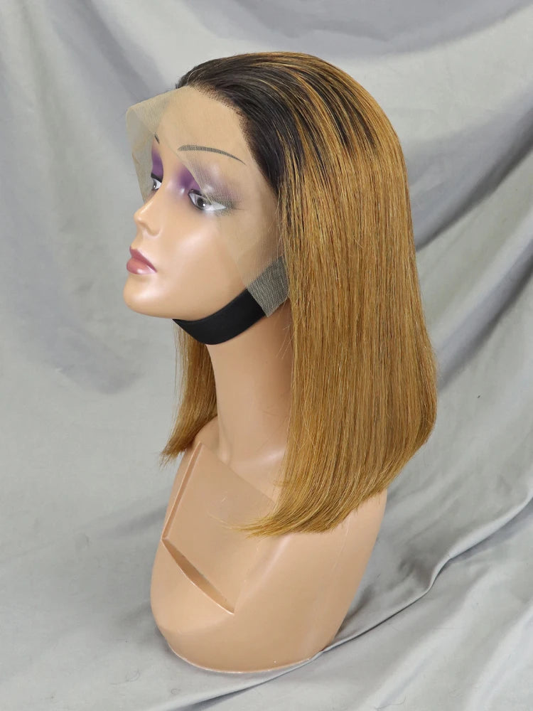 Wholesale Cheap Natural Brazilian Human Hair Frontal Wigs for Black Women Pixie Cut Human Hair Virgin Remy Hair Bob Straight Wig