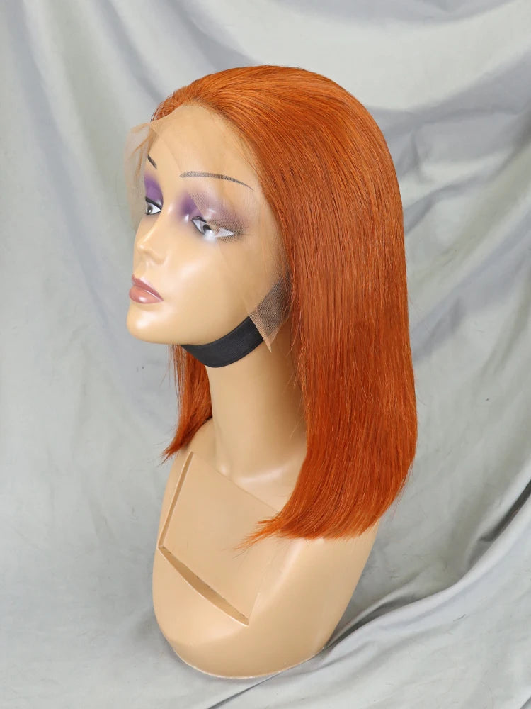 Wholesale Cheap Natural Brazilian Human Hair Frontal Wigs for Black Women Pixie Cut Human Hair Virgin Remy Hair Bob Straight Wig