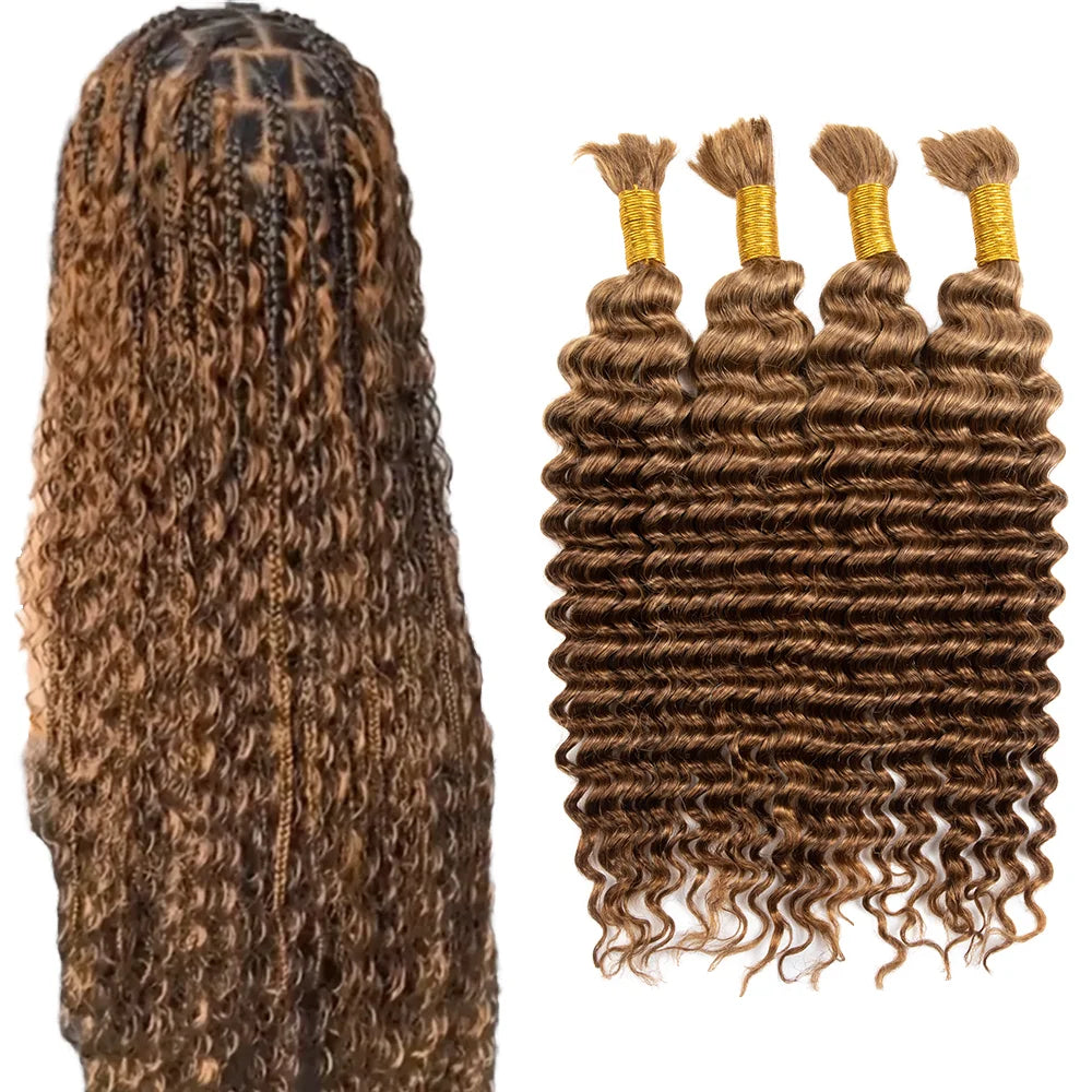 IYRS Hair | Luxury Deep Wave Bulk Hair - 100% Remy Human Hair for Braiding - Factory Direct Ready Stock