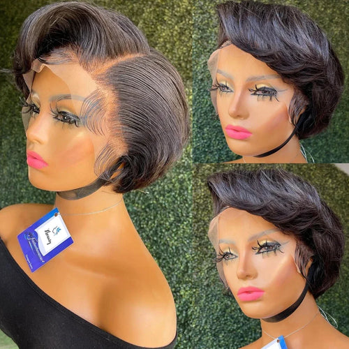 IYRS Hair | Chic Pixie Cut Short Bob Wig - 200% Density Brazilian Virgin Hair - Natural Hairline