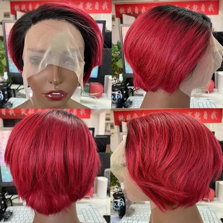 IYRS Hair | Chic Pixie Cut Short Bob Wig - 200% Density Brazilian Virgin Hair - Natural Hairline