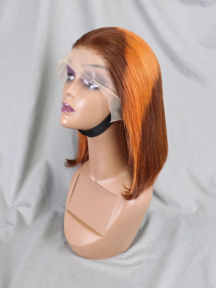 Wholesale Cheap Natural Brazilian Human Hair Frontal Wigs for Black Women Pixie Cut Human Hair Virgin Remy Hair Bob Straight Wig