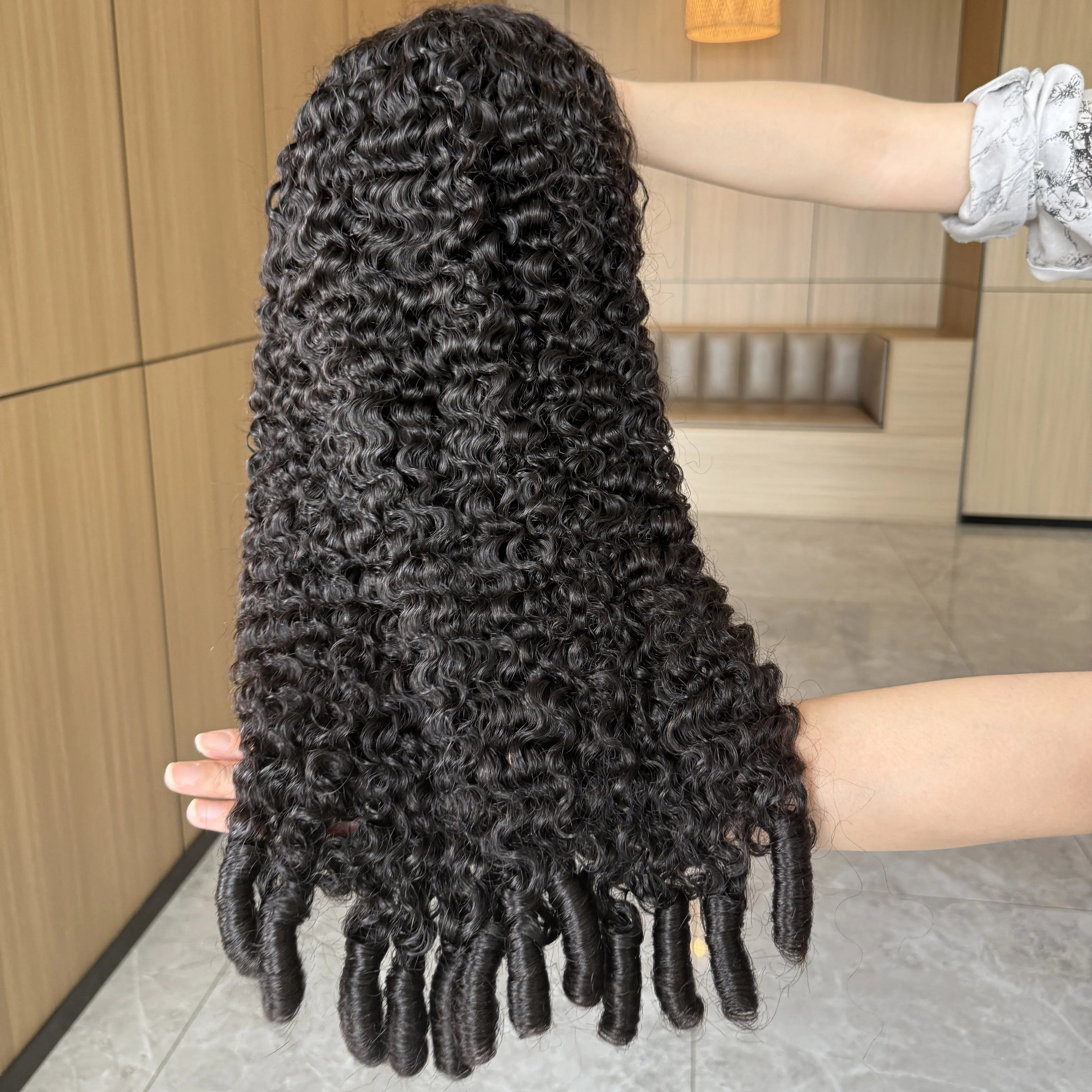 Wholesale Burmese Curly 13x4 Lace Frontal Wig | 250% Heavy Density | Raw Virgin Human Hair Factory Direct