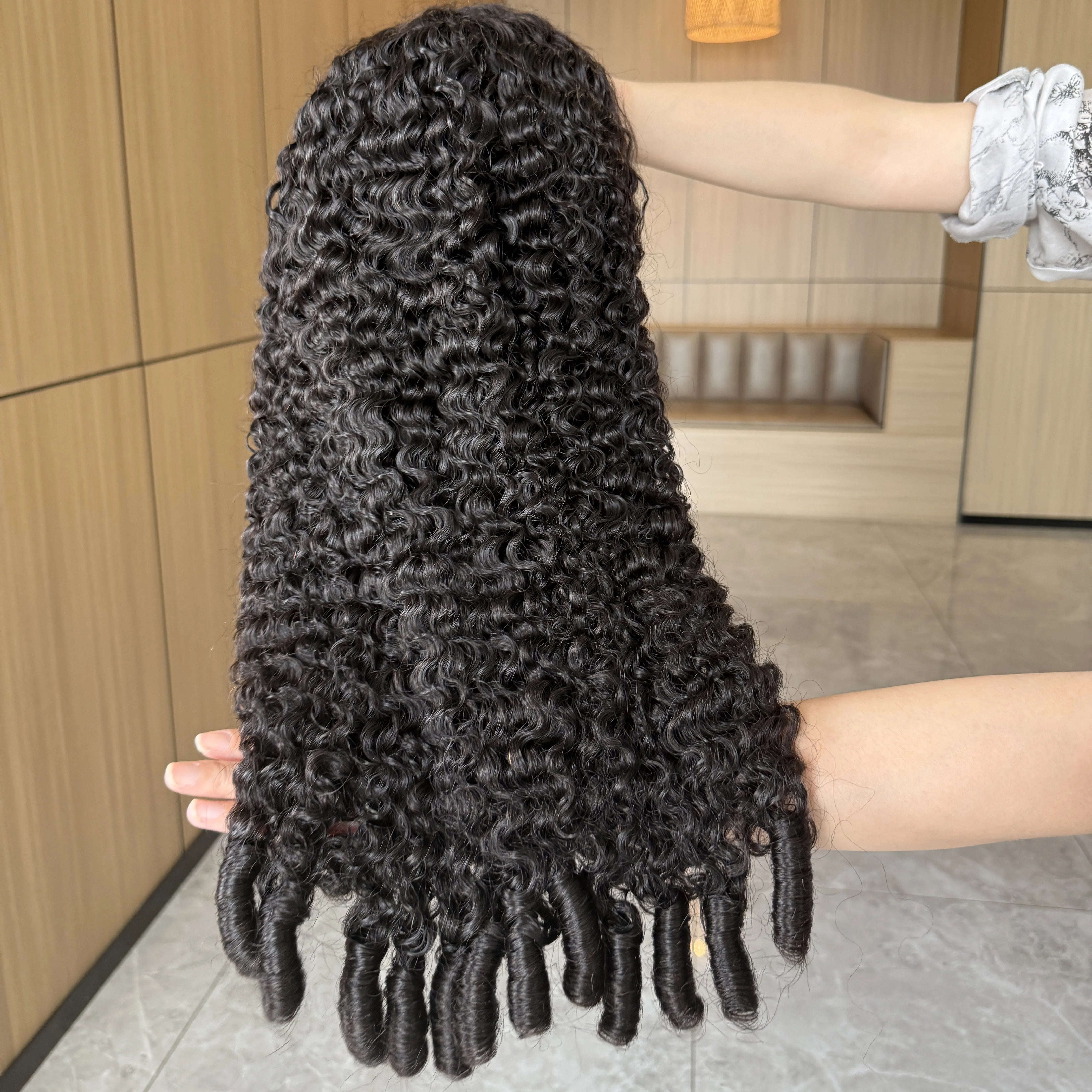 Wholesale Burmese Curly 13x4 Lace Frontal Wig | 250% Heavy Density | Raw Virgin Human Hair Factory Direct