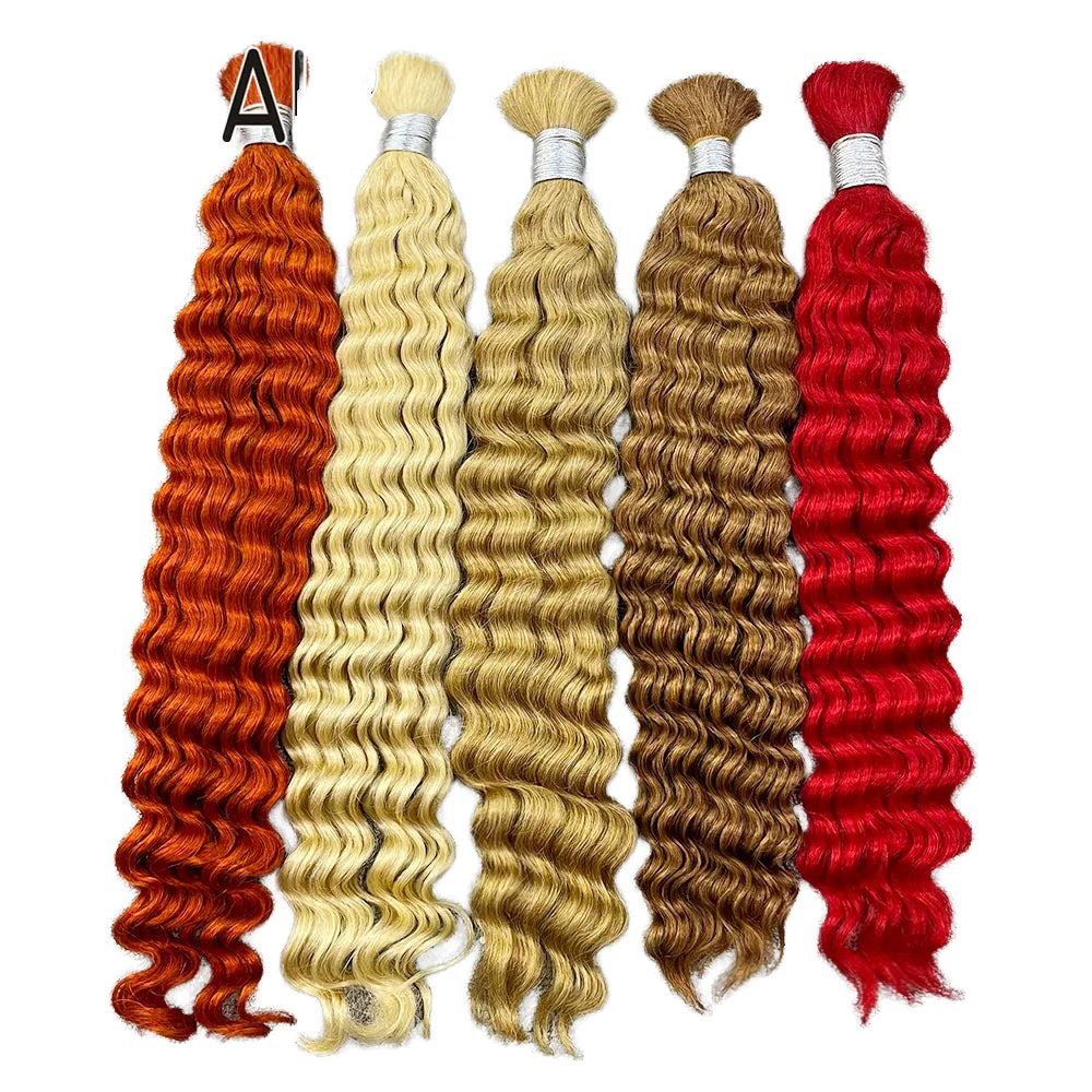 IYRS Hair | Luxury Deep Wave Bulk Hair - 100% Remy Human Hair for Braiding - Factory Direct Ready Stock