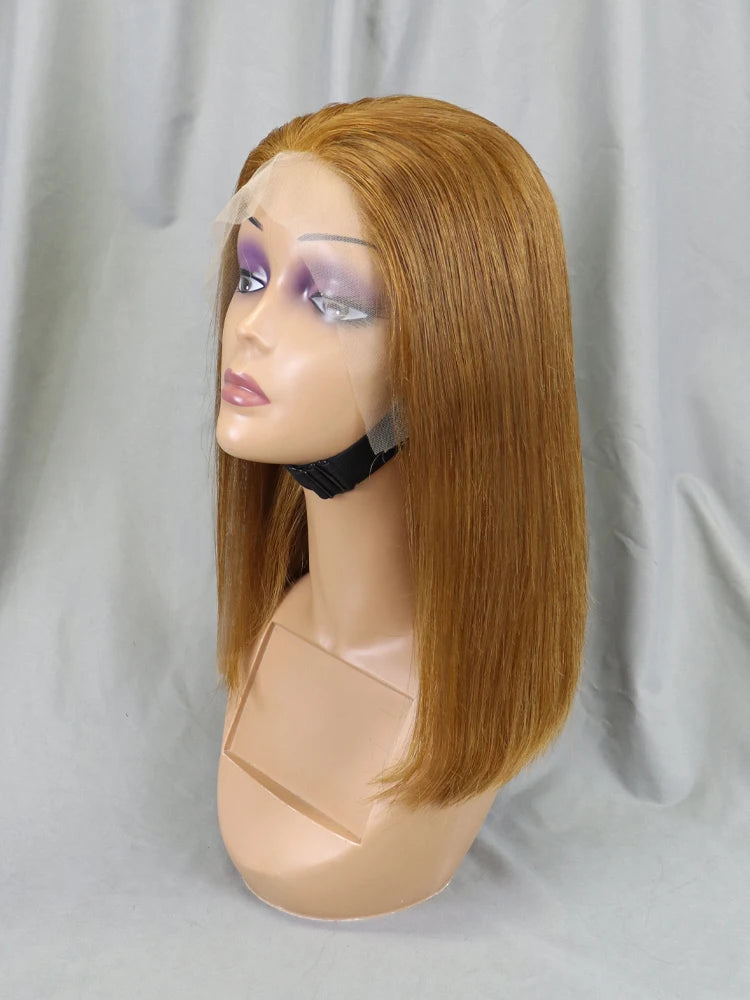 Wholesale Cheap Natural Brazilian Human Hair Frontal Wigs for Black Women Pixie Cut Human Hair Virgin Remy Hair Bob Straight Wig