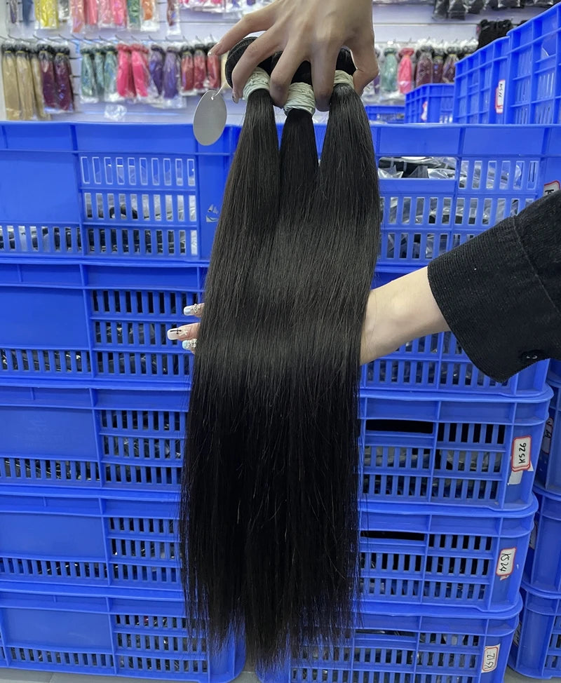 Wholesale 10-40 Inch 10A Remy Raw Unprocessed Vietnamese Human Hair Extensions Cuticle Aligned Virgin Straight Long Hair Bundles