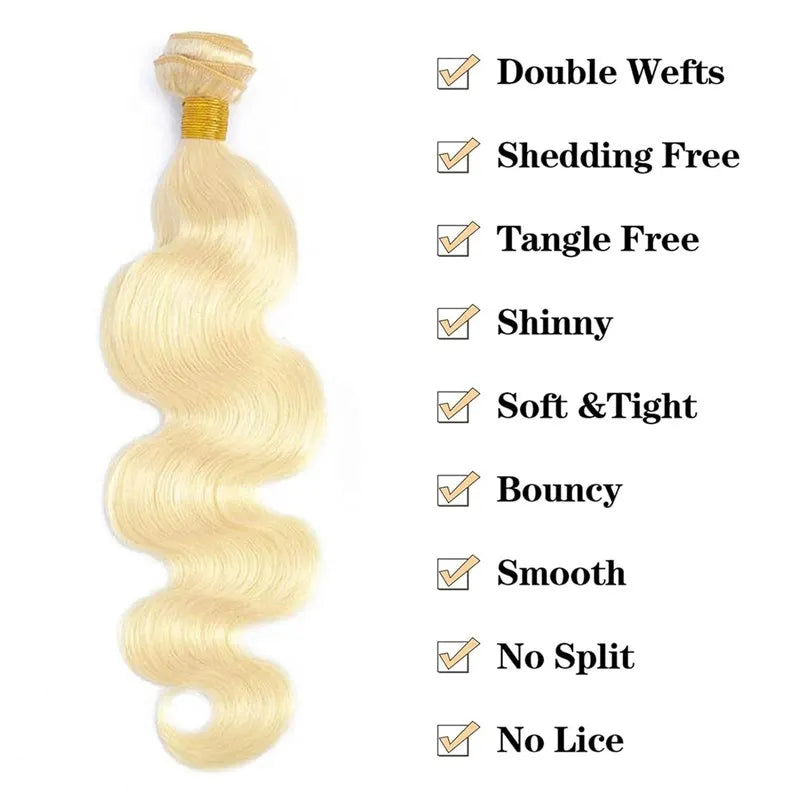 IYRS Hair | Luxury 613 Honey Blonde Body Wave Bundles - Premium Raw Mink Virgin Hair Extension