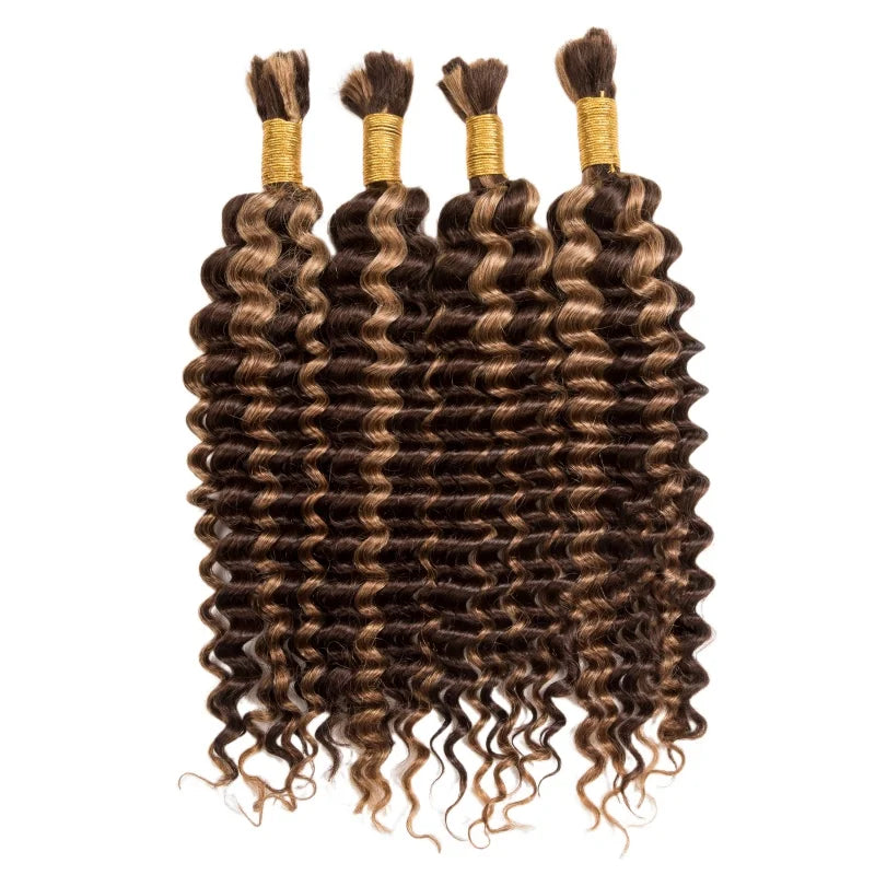 IYRS Hair | Luxury Deep Wave Bulk Hair - 100% Remy Human Hair for Braiding - Factory Direct Ready Stock