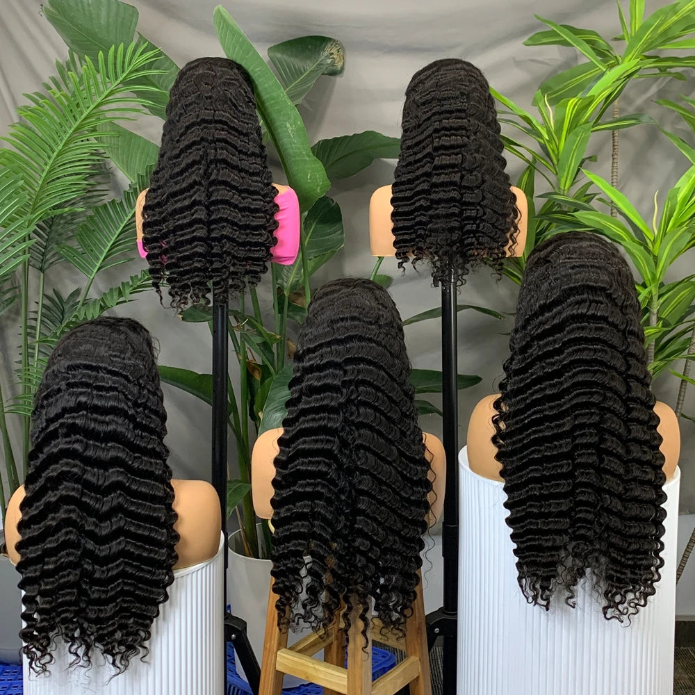 Wholesale 300% Density Deep Wave 5x5 HD Lace Wig | 30 Inch Double Drawn Vietnam Human Hair Factory Direct