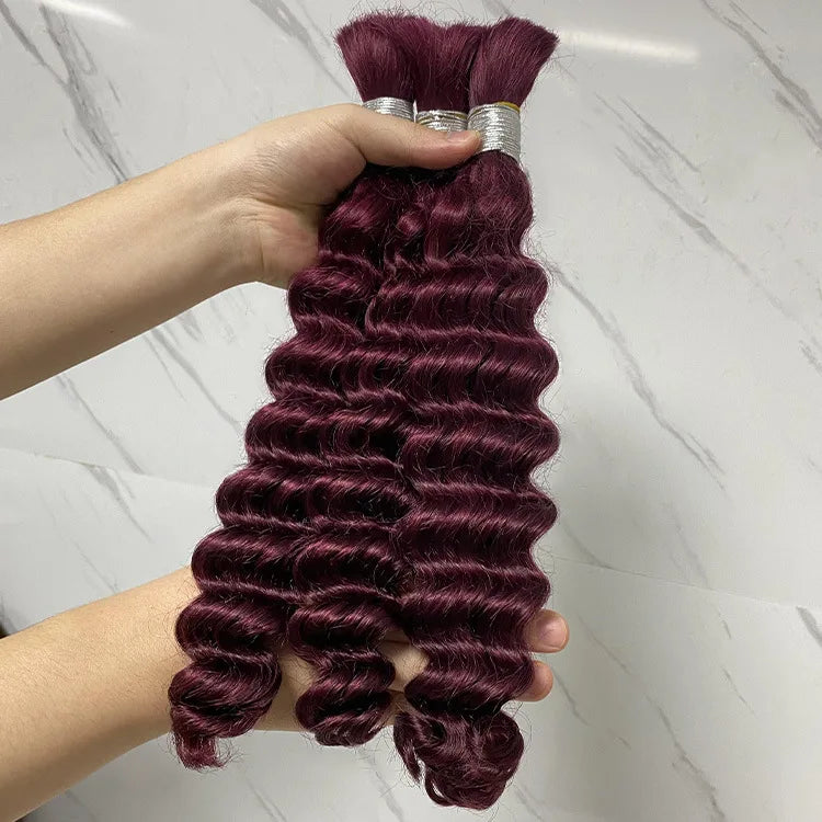 IYRS Hair | Luxury Deep Wave Bulk Hair - 100% Remy Human Hair for Braiding - Factory Direct Ready Stock