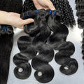 Wholesale 100% Raw Body Wave Human Hair Bundles Private Label Natural Black Hair Weaving Raw Unprocessed Wavy Curly Hair Weft