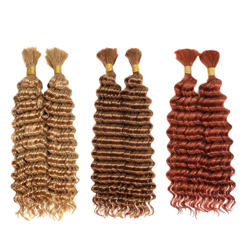 IYRS Hair | Luxury Deep Wave Bulk Hair - 100% Remy Human Hair for Braiding - Factory Direct Ready Stock