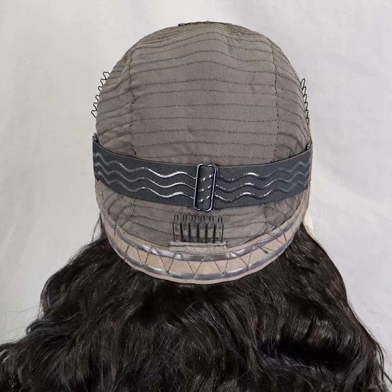 New Natural Color Bouncy Loose Lace Front Wigs Glueless Human Hair 300% Density 13x4 HD Transparent Lace Front Curly Wave Wig