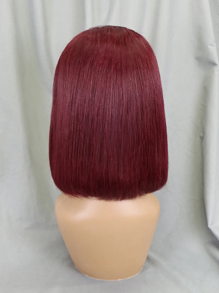 Wholesale Cheap Natural Brazilian Human Hair Frontal Wigs for Black Women Pixie Cut Human Hair Virgin Remy Hair Bob Straight Wig