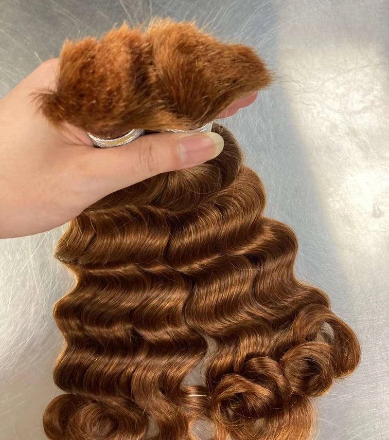 IYRS Hair | Premium Raw Indian Loose Deep Bulk Hair - No Weft Human Hair Extensions for Boho Braids