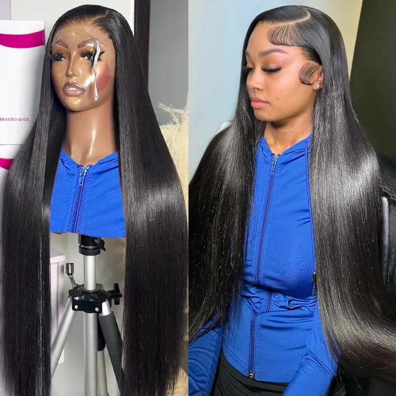 13x4 Lace Frontal Wig Human Hair - HD Transparent Lace, Pre-Plucked with Baby Hair