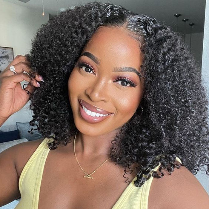 Afro Jerry Curly 13x4 Glueless Human Hair Bob Wig – 8–16 Inch - product view 6
