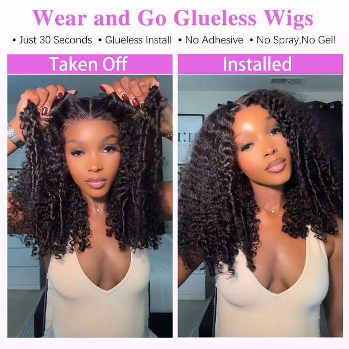 Burmese Curly 5x5 Drawstring Glueless Human Hair Wig – 20 Inch – product view 5
