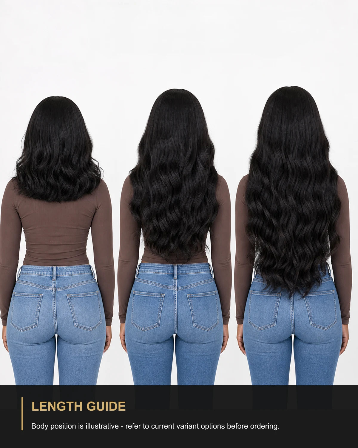 IYRS WIGS illustrative human hair wig length guide