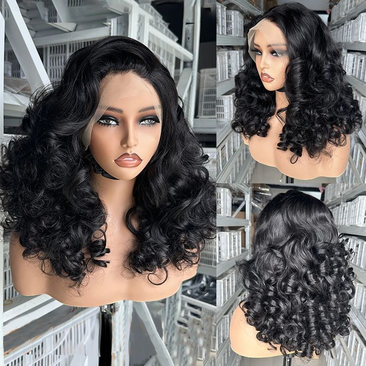 Super Double Drawn Bouncy Curl 13x4 Glueless Human Hair Wig – 20 Inch - product view 2
