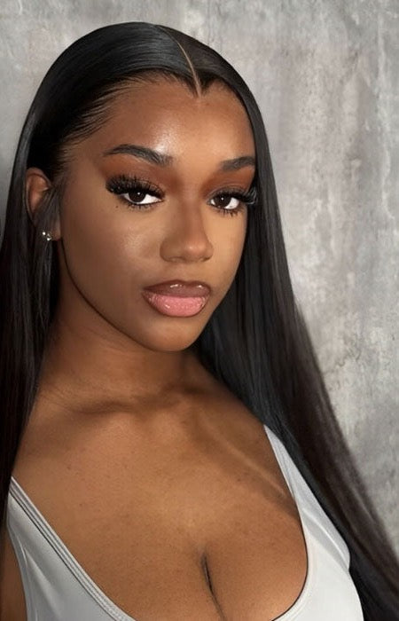 Straight human hair wig texture
